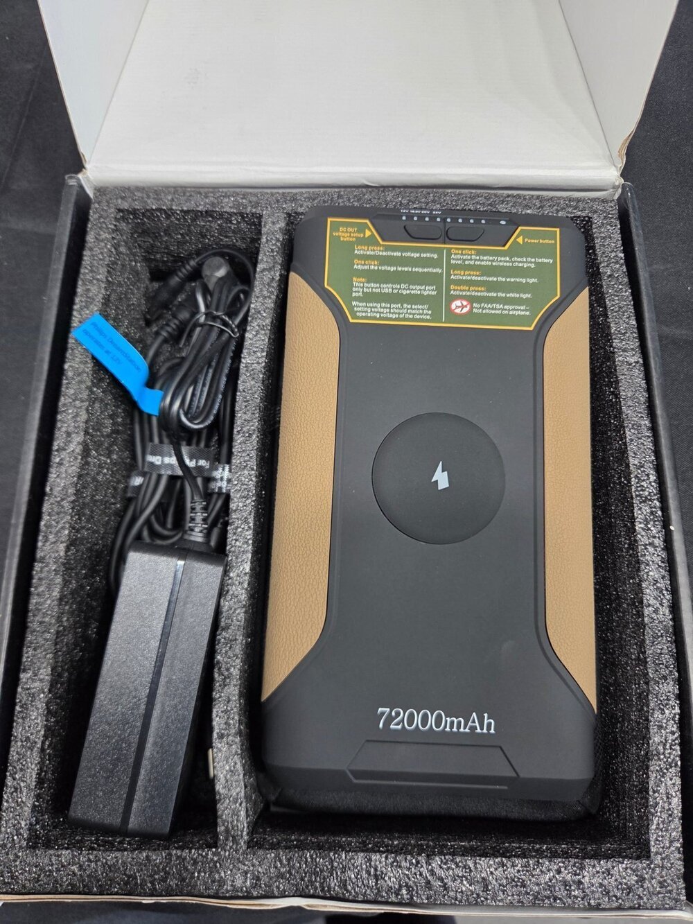 EasyLonger ES720 72000mAh Power Bank DC Out Wireless Charging